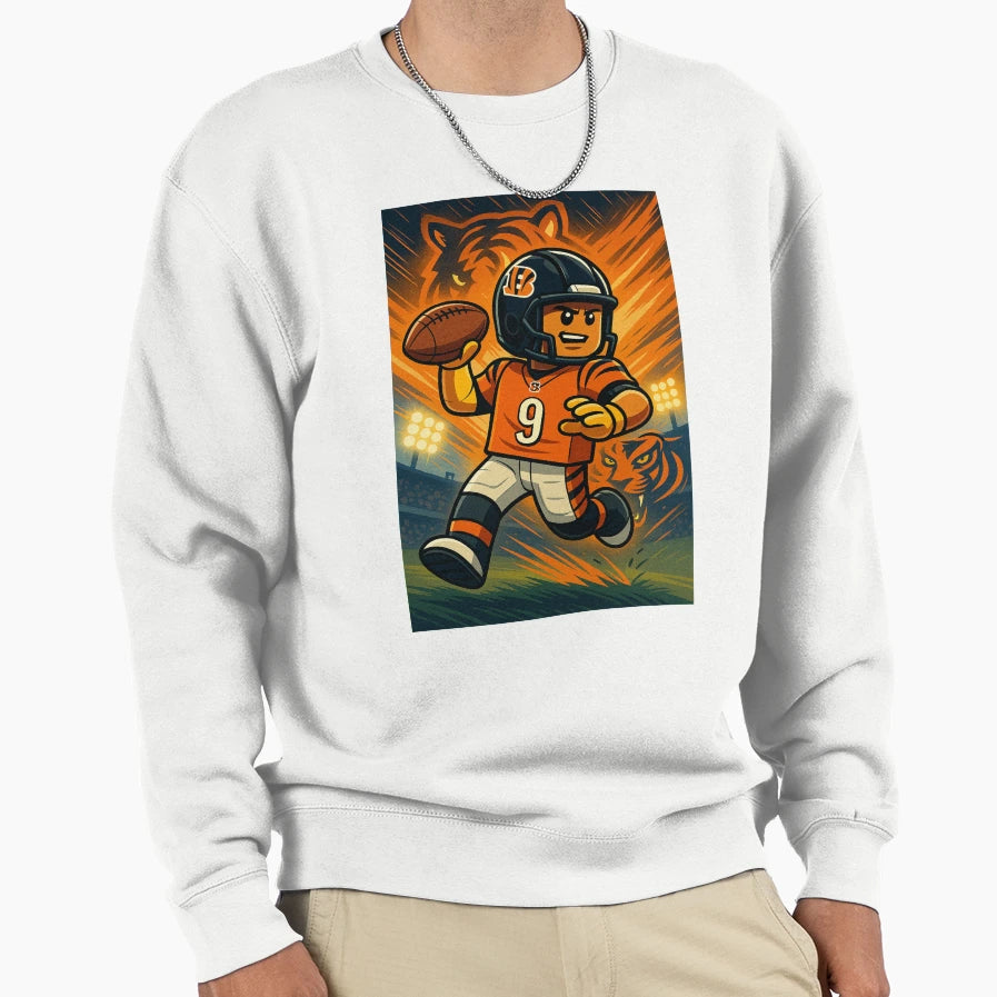 Block Burrow Sweatshirt - Aesthetic Graphic for Adults - T-Shirt, Sweatshirt, Hoodie