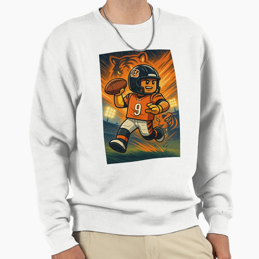 Block Burrow Sweatshirt - Aesthetic Graphic for Adults - T-Shirt, Sweatshirt, Hoodie