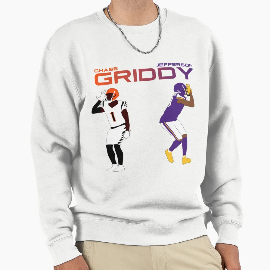 Griddy Duo JJ And Jamarr Chase T-Shirt - Aesthetic Graphic Unisex - T-Shirt, Sweatshirt, Hoodie