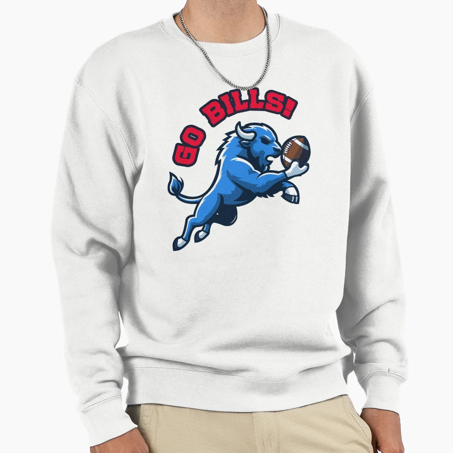 Go Bills Sweatshirt - Novelty Apparel for Adults - T-Shirt, Sweatshirt, Hoodie