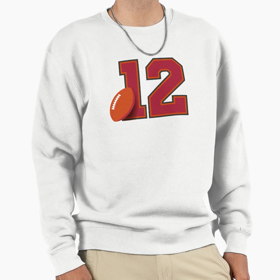 Brady 12 Football Monogram Sweatshirt - Fun Novelty Design Unisex - T-Shirt, Sweatshirt, Hoodie