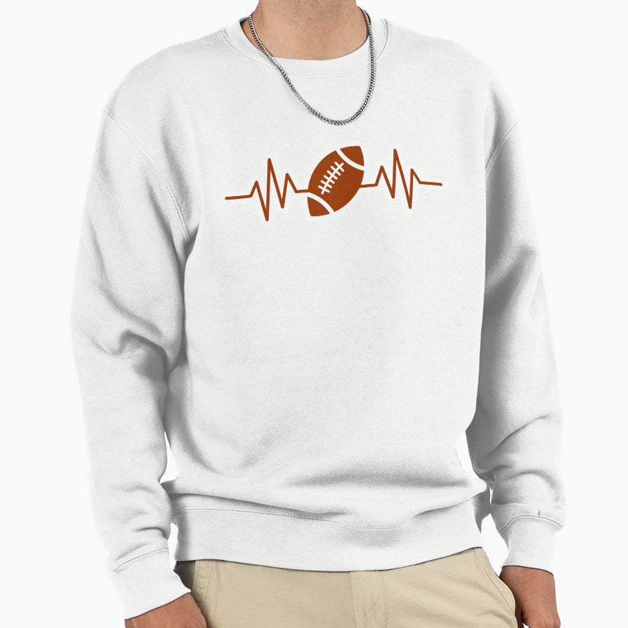 Football Ekg Sweatshirt - Aesthetic Graphic Unisex - T-Shirt, Sweatshirt, Hoodie