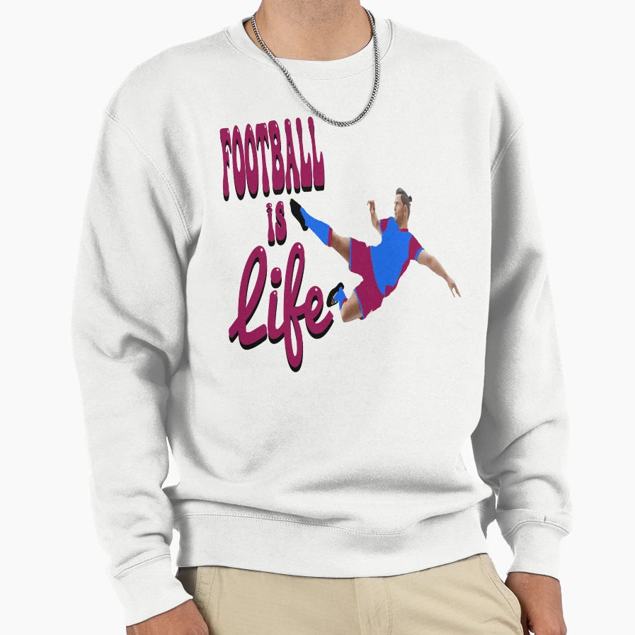 Football Is Life Sweatshirt - Fun Novelty Design for Adults - T-Shirt, Sweatshirt, Hoodie