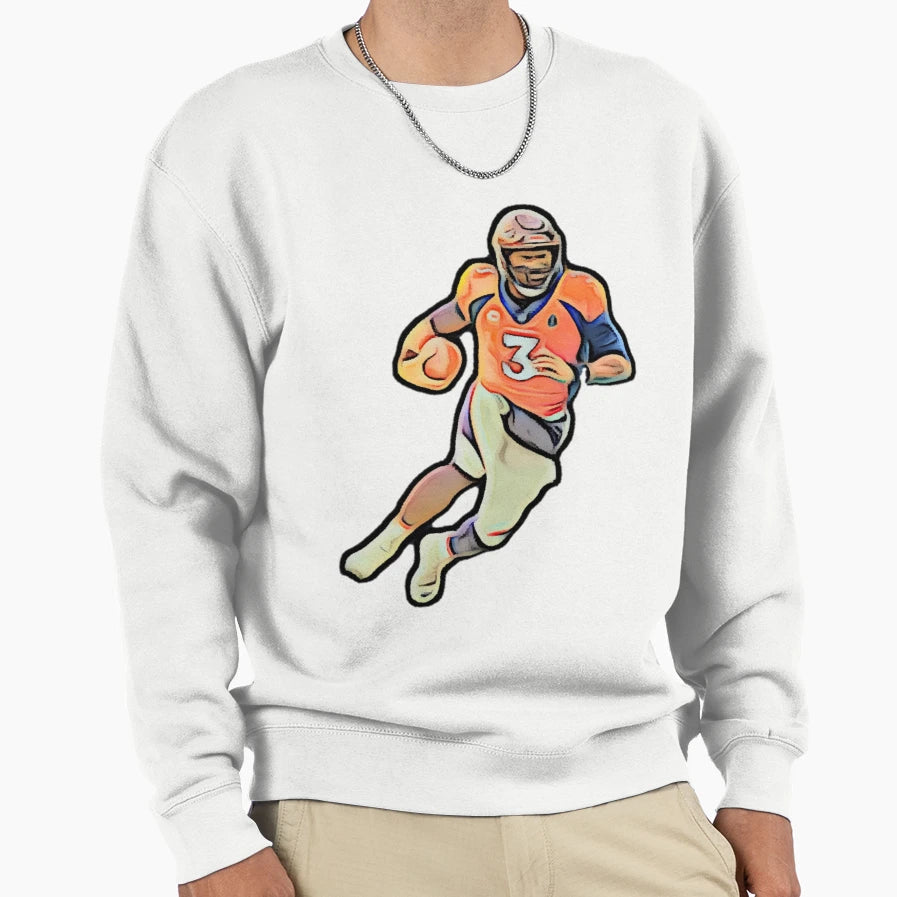 Russell Wilson Denver Quarter Back Bold Sweatshirt - Trendy Graphic Unisex - T-Shirt, Sweatshirt, Hoodie