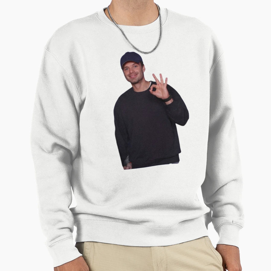 Okay Sebastian Stan Sweatshirt - Trendy Graphic Unisex - T-Shirt, Sweatshirt, Hoodie