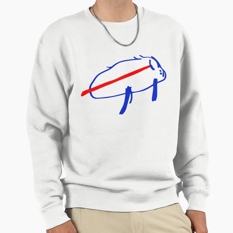 JA Potato Buffalo Drawing Sweatshirt - Fun Novelty Design for Adults - T-Shirt, Sweatshirt, Hoodie