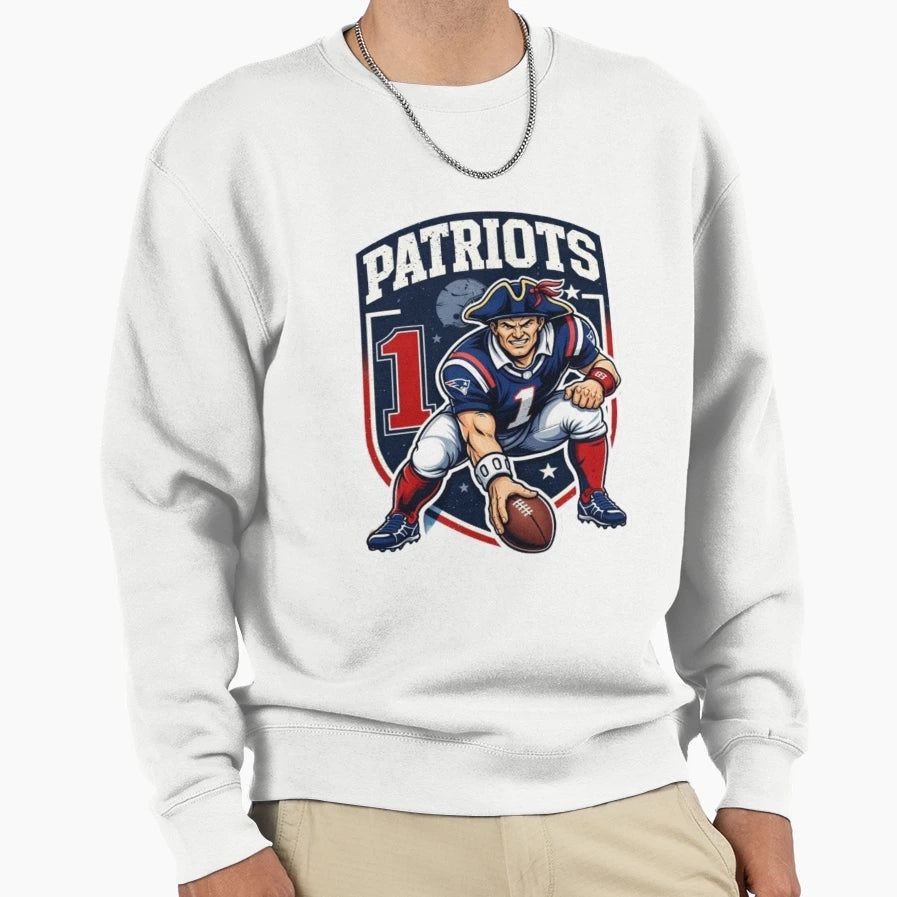Patriots Warrior Sweatshirt - Unique Graphic for Adults - T-Shirt, Sweatshirt, Hoodie