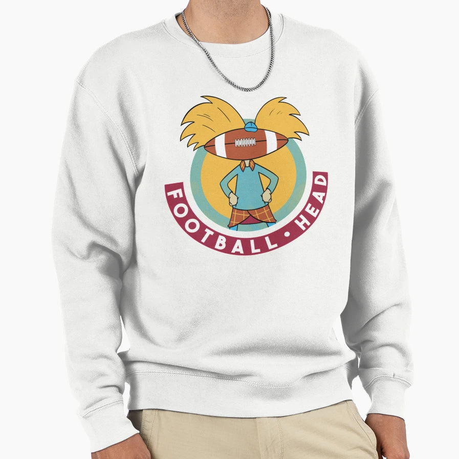 Football Head Sweatshirt - Aesthetic Graphic Men Women - T-Shirt, Sweatshirt, Hoodie