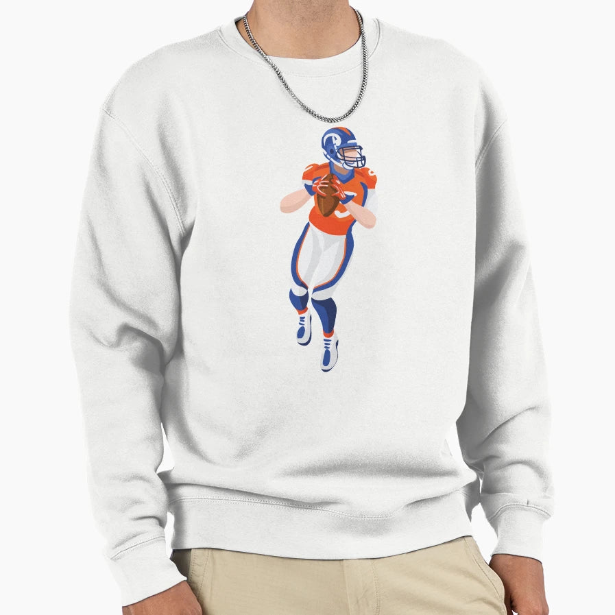 Star American Football Player Quarterback Sweatshirt - Graphic Print Unisex - T-Shirt, Sweatshirt, Hoodie