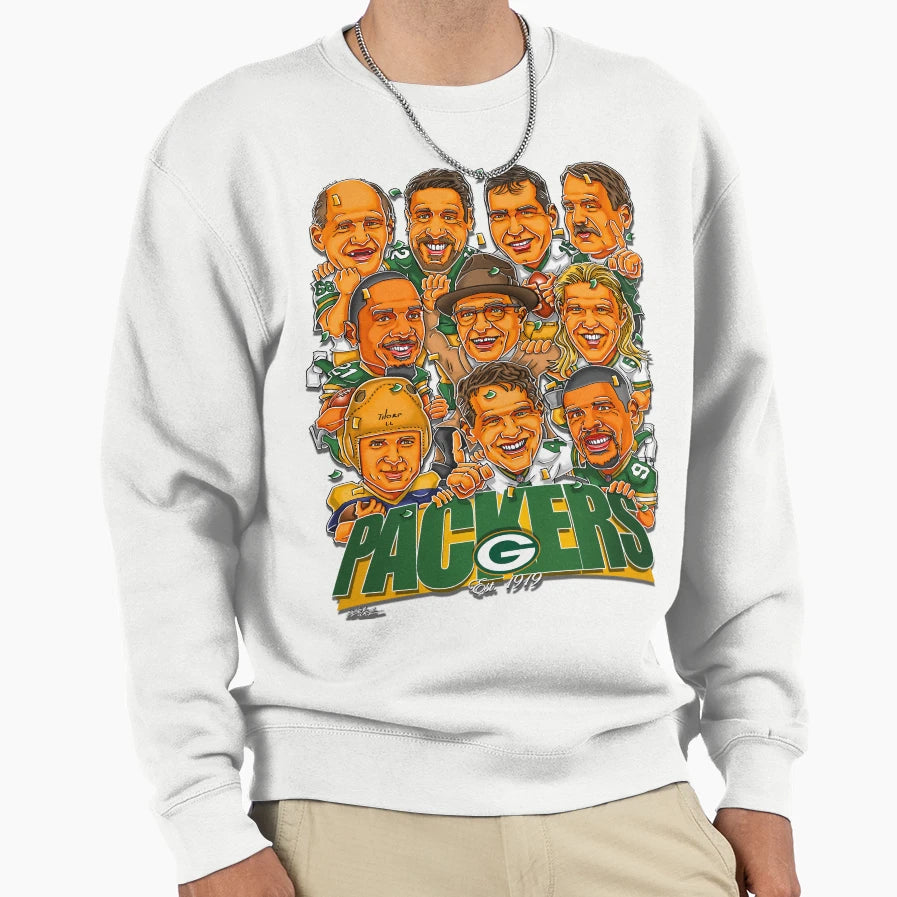 Green Bay Packers Greatest Players Sweatshirt - Trendy Graphic Unisex - T-Shirt, Sweatshirt, Hoodie