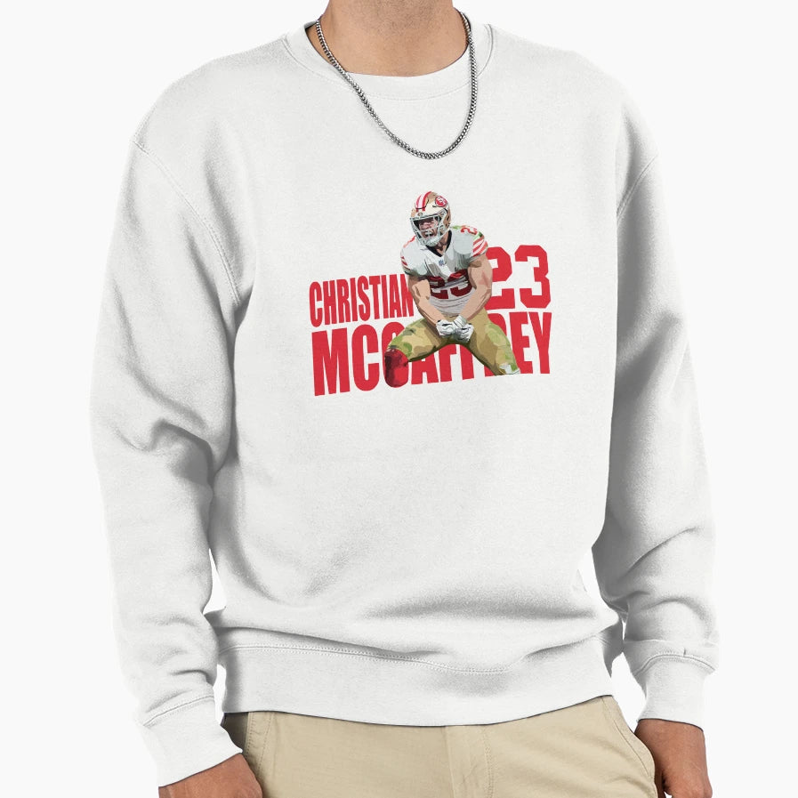 Christian 49Ers Mccaffrey Sweatshirt - Casual Everyday Wear Unisex - T-Shirt, Sweatshirt, Hoodie