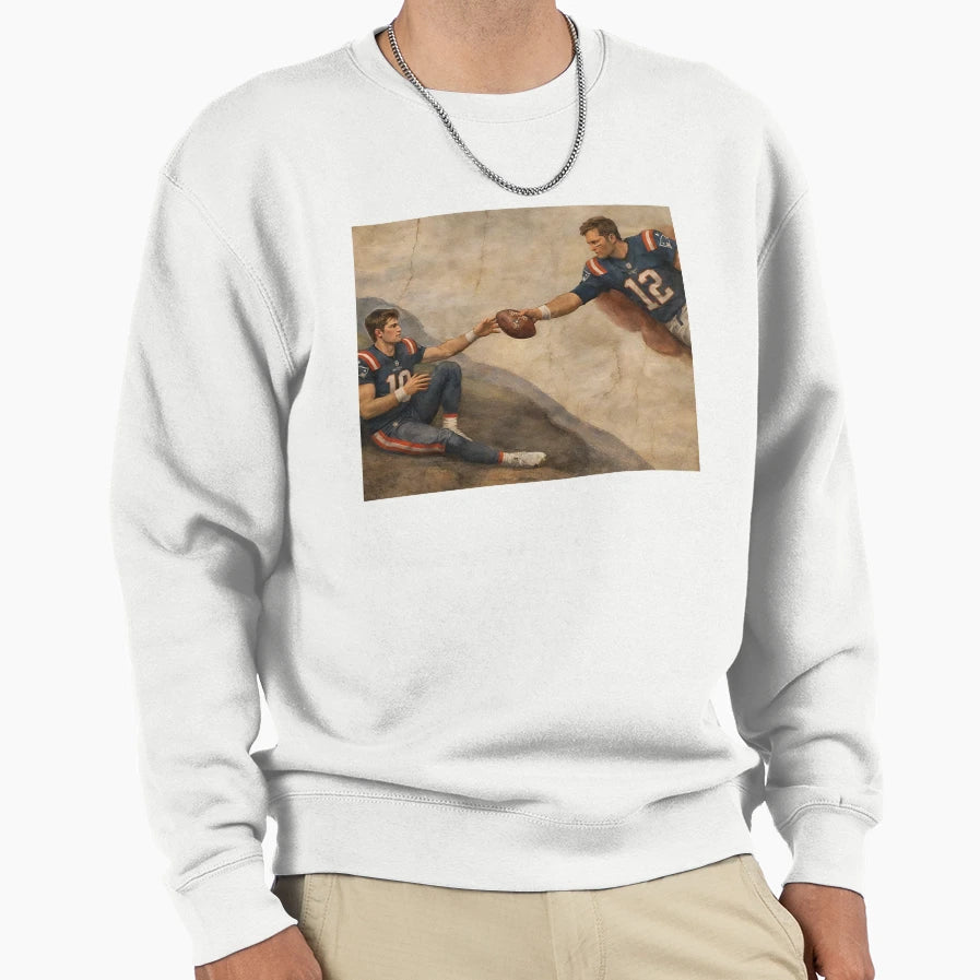 Creation Adam TB Drake Maye Sweatshirt - Minimalist Print for Adults - T-Shirt, Sweatshirt, Hoodie