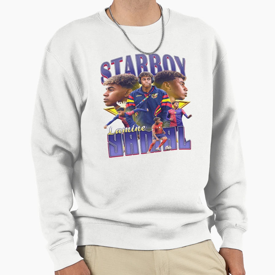 Lamine Yamal Starboy Sweatshirt - Minimalist Print for Adults - T-Shirt, Sweatshirt, Hoodie