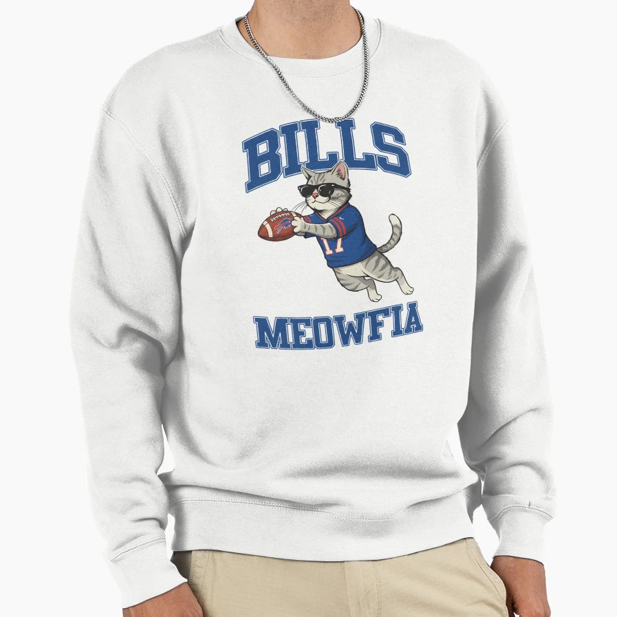 Cat Lovers Buffalo Bills Sweatshirt - Graphic Print Men Women - T-Shirt, Sweatshirt, Hoodie