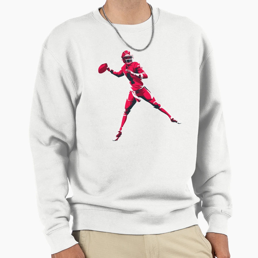 American Football Quarterback Sweatshirt - Casual Everyday Wear for Adults - T-Shirt, Sweatshirt, Hoodie