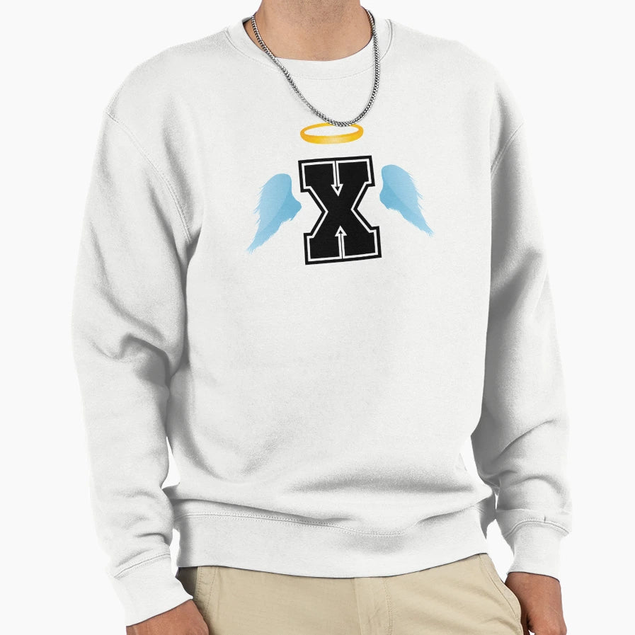 Letter X College Font Good Heaven Sweatshirt - Trendy Graphic Men Women - T-Shirt, Sweatshirt, Hoodie