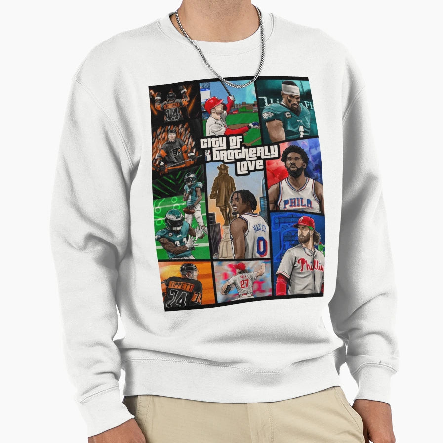 Brotherly Love V Sweatshirt - Aesthetic Graphic Men Women - T-Shirt, Sweatshirt, Hoodie