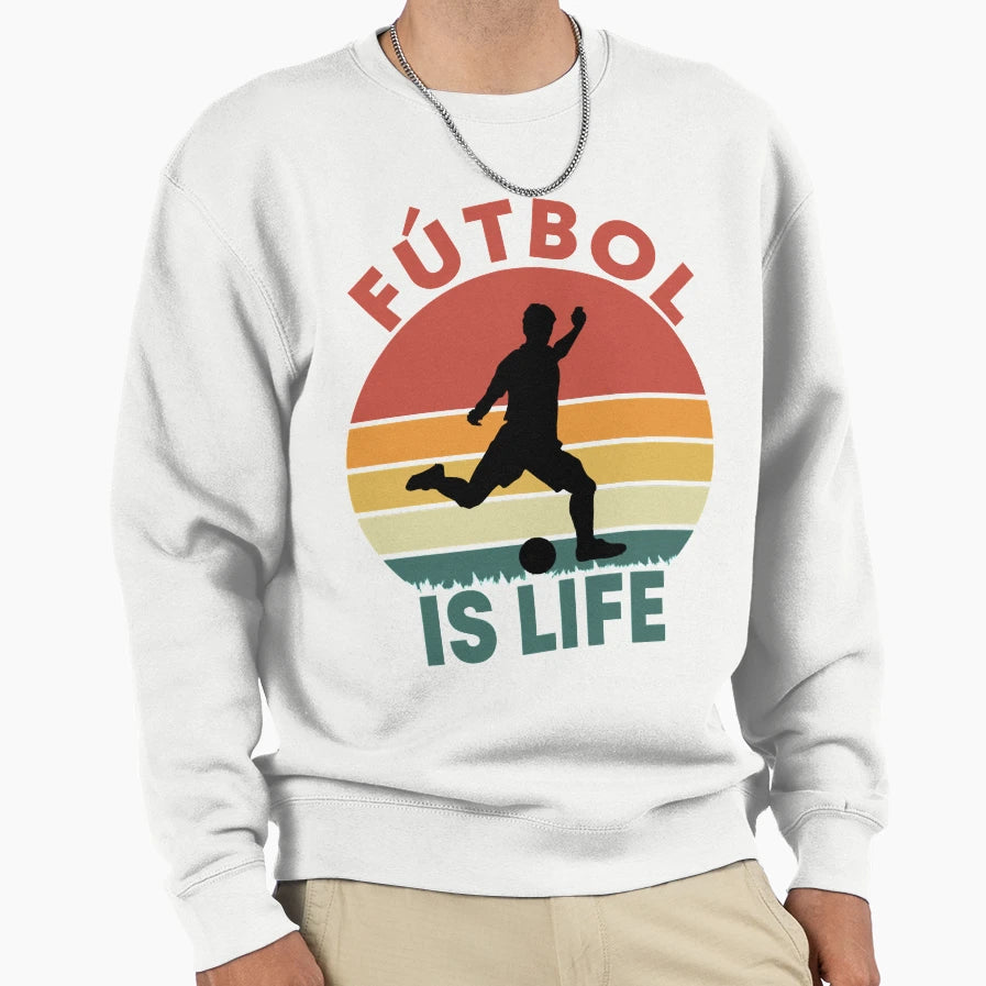 Loves Music And Make Smile Futbol Sweatshirt - Streetwear Style Men Women - T-Shirt, Sweatshirt, Hoodie
