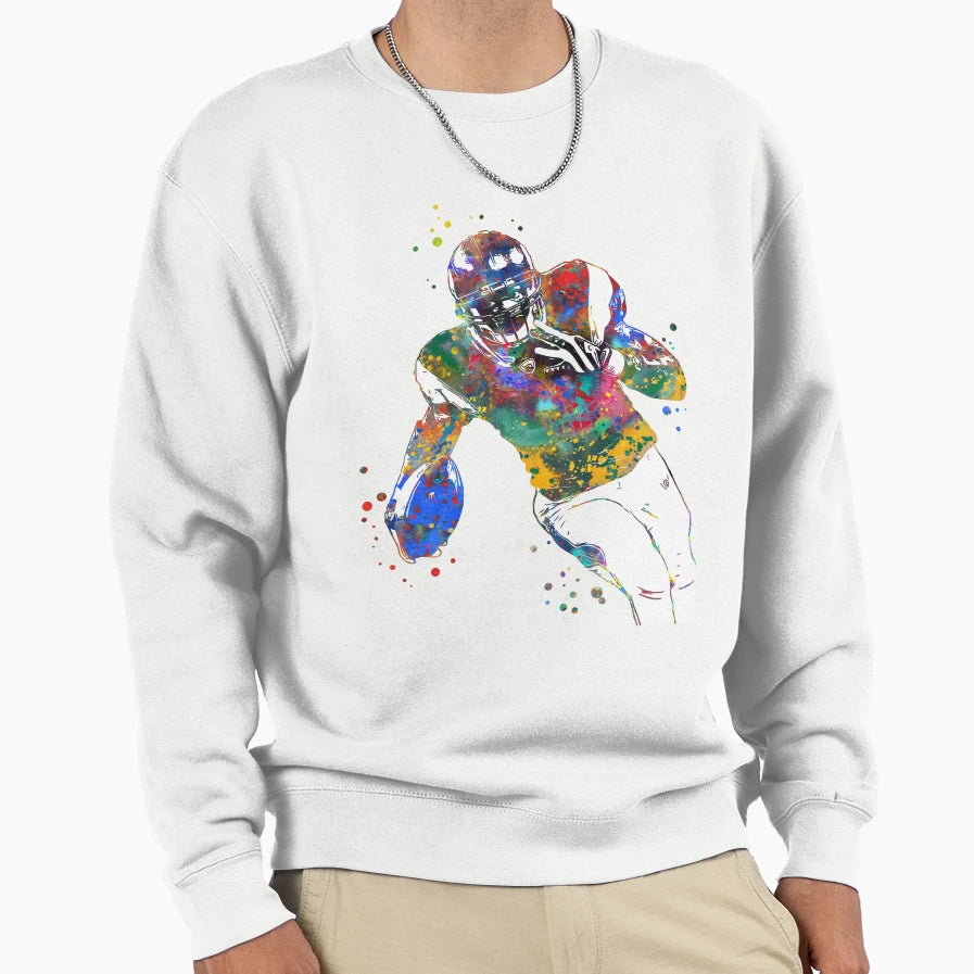American Football Player Sweatshirt - Casual Everyday Wear Unisex - T-Shirt, Sweatshirt, Hoodie