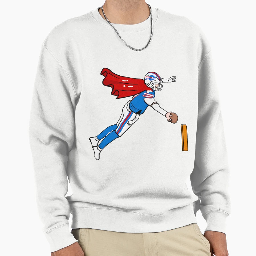 Super Buffalo Football Hero Dive Sweatshirt - Custom Art Print Men Women - T-Shirt, Sweatshirt, Hoodie