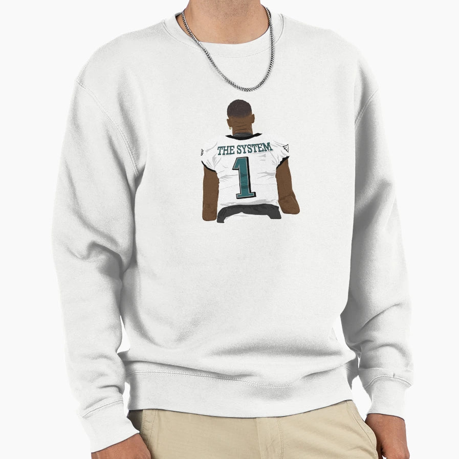 Jalen System Hurts Sweatshirt - Fun Novelty Design for Adults - T-Shirt, Sweatshirt, Hoodie