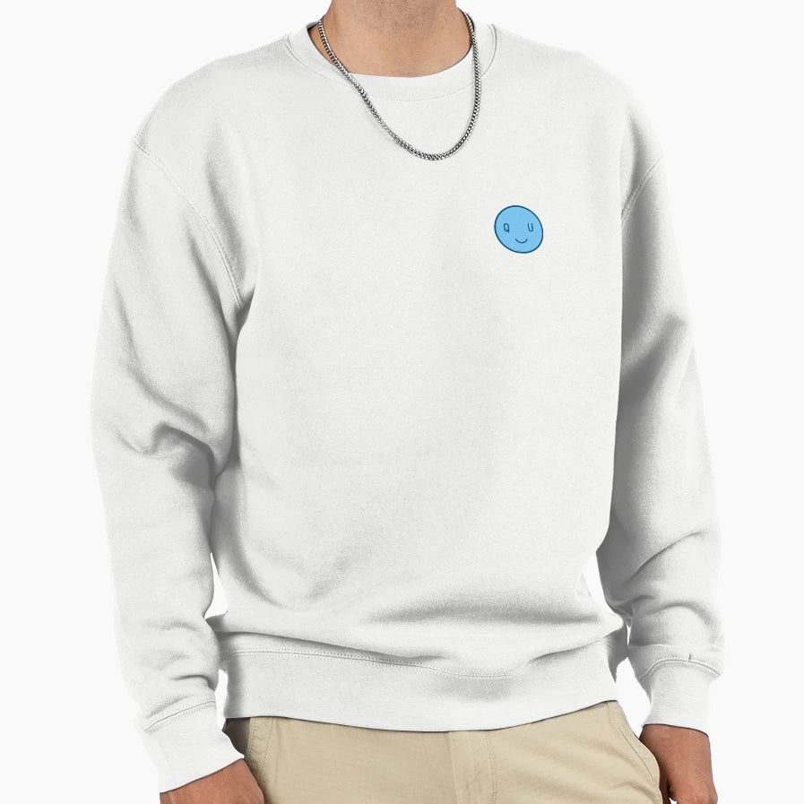 Qu Smiley Sweatshirt - Minimalist Print Unisex - T-Shirt, Sweatshirt, Hoodie