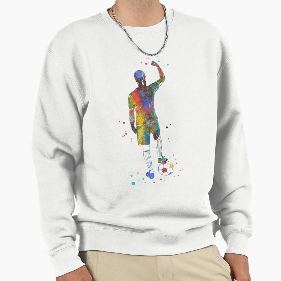 Male Soccer Player Sweatshirt - Novelty Apparel for Adults - T-Shirt, Sweatshirt, Hoodie