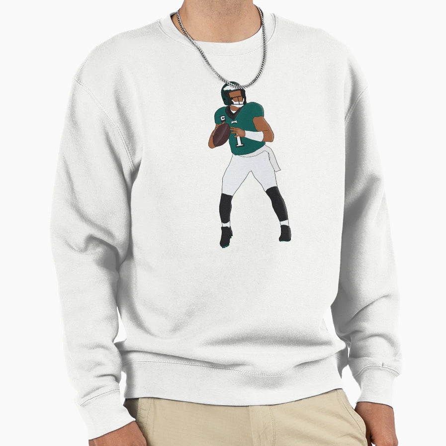 J Hurts Minimal Sweatshirt - Unique Graphic Men Women - T-Shirt, Sweatshirt, Hoodie