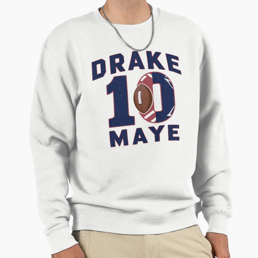 Drake Maye 10 New England 2024 Sweatshirt - Custom Art Print Unisex - T-Shirt, Sweatshirt, Hoodie