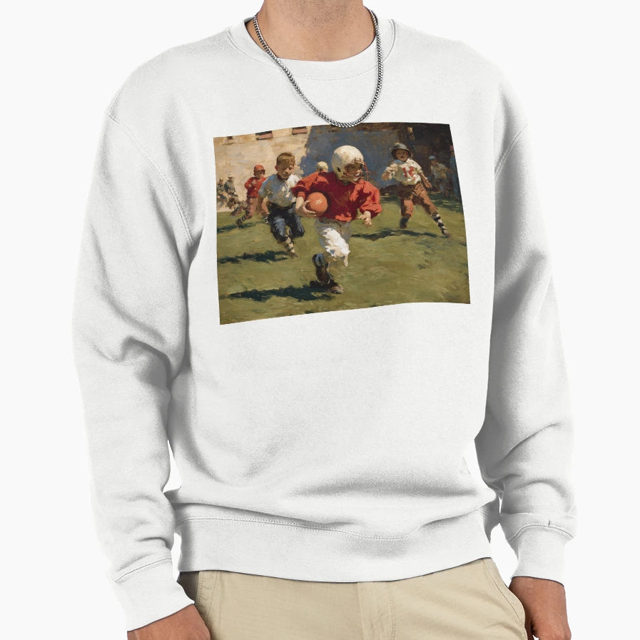 Children Playing American Football Sweatshirt - Custom Art Print for Adults - T-Shirt, Sweatshirt, Hoodie