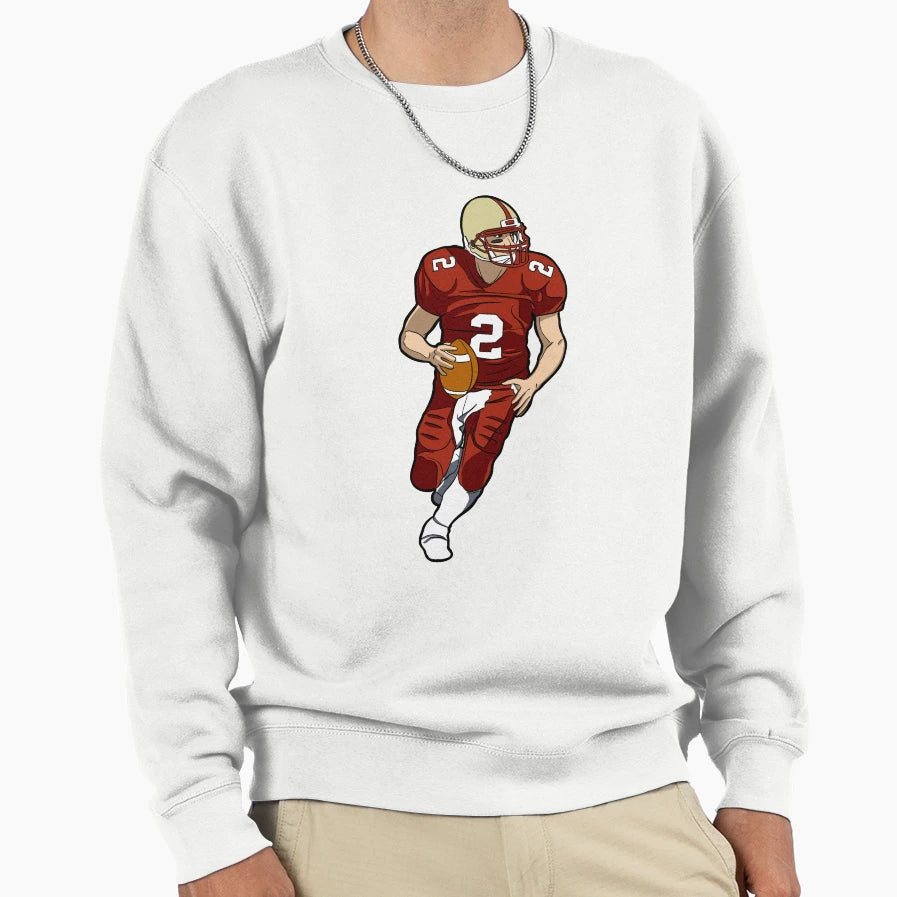 American Football Player Sweatshirt - Trendy Graphic for Adults - T-Shirt, Sweatshirt, Hoodie