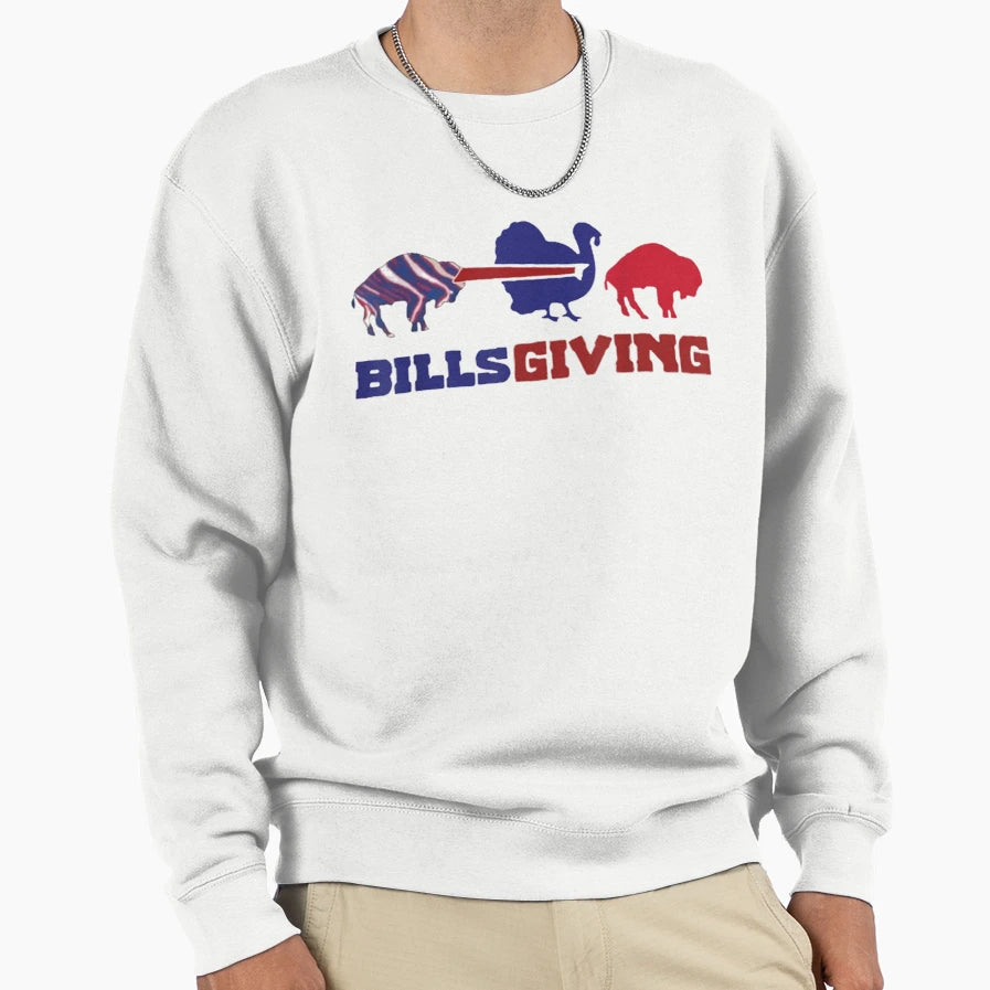 Happy Billsgiving Chicken Football Sweatshirt - Aesthetic Graphic Unisex - T-Shirt, Sweatshirt, Hoodie