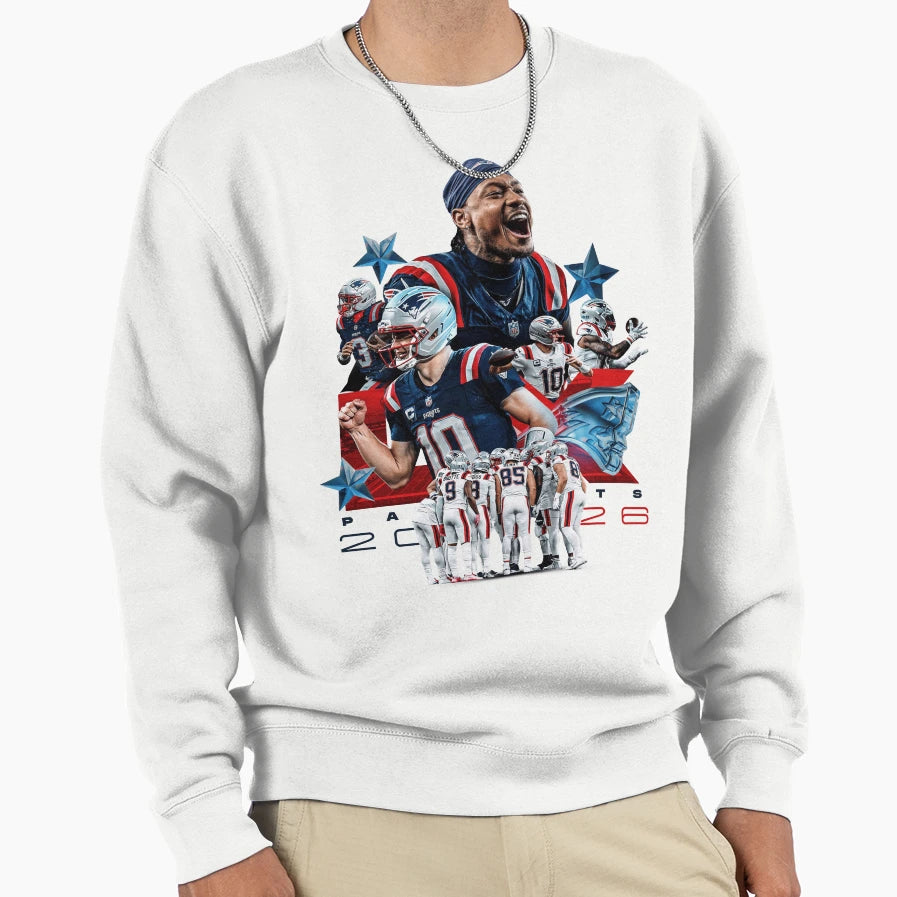 New England Patriots Team Sweatshirt - Trendy Graphic Men Women - T-Shirt, Sweatshirt, Hoodie