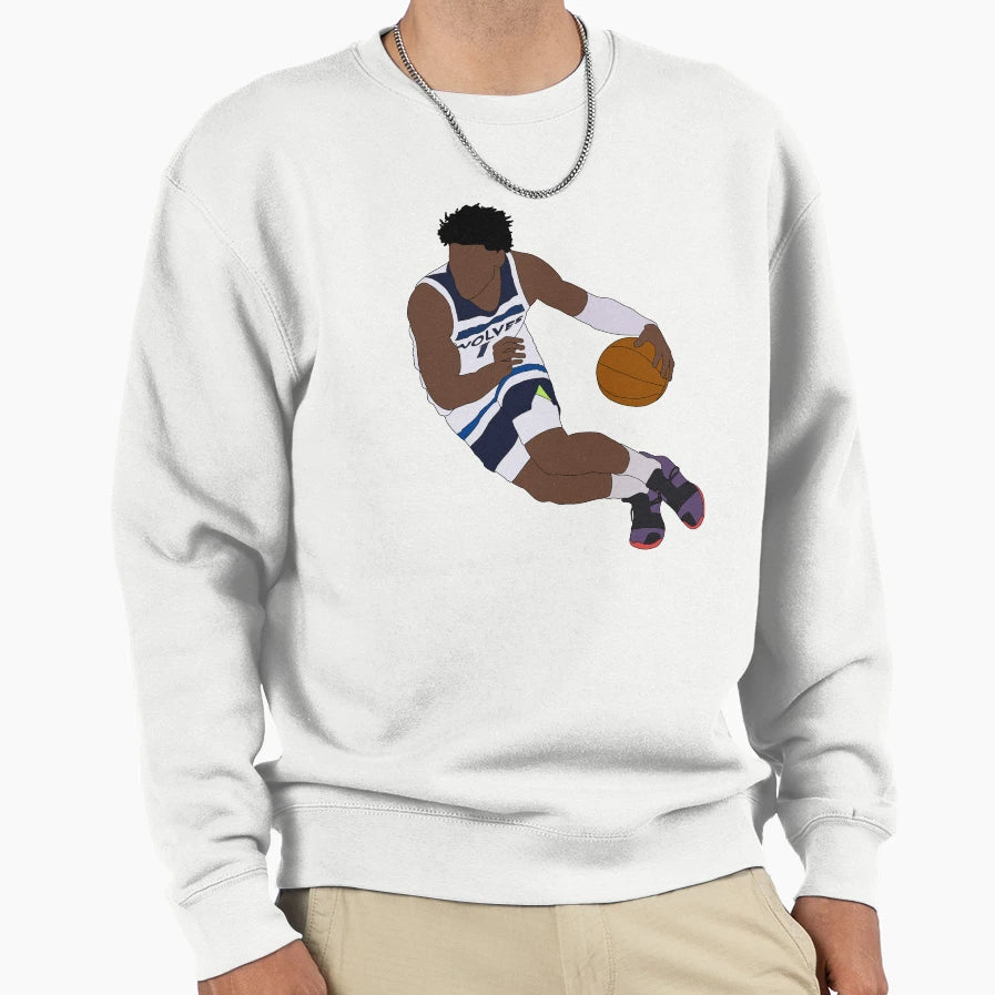Anthony Edwards Sweatshirt - Custom Art Print for Adults - T-Shirt, Sweatshirt, Hoodie