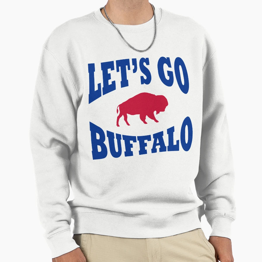 Lets Go Buffalo Sweatshirt - Minimalist Print for Adults - T-Shirt, Sweatshirt, Hoodie