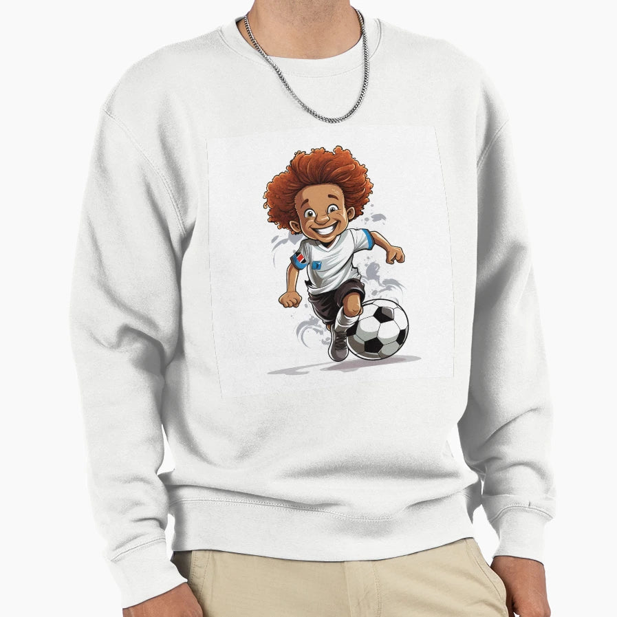 Caricatural Soccer Sweatshirt - Novelty Apparel for Adults - T-Shirt, Sweatshirt, Hoodie
