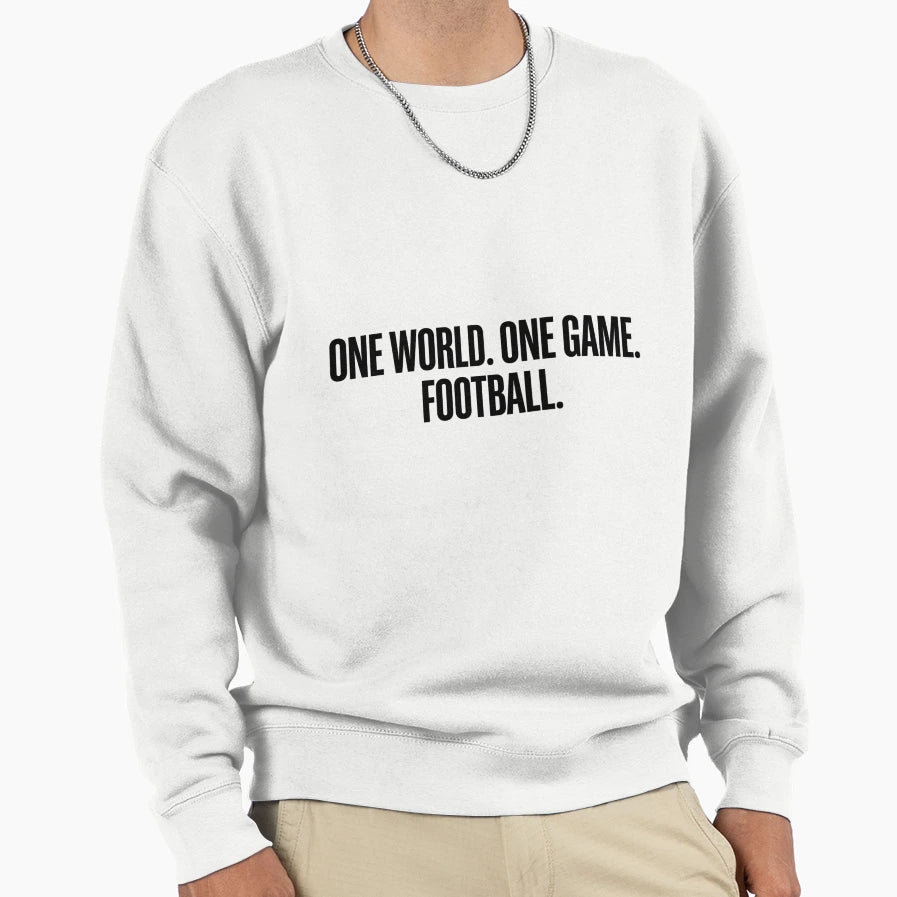 One World One Game Football Global T-Shirt - Unique Graphic Men Women - T-Shirt, Sweatshirt, Hoodie