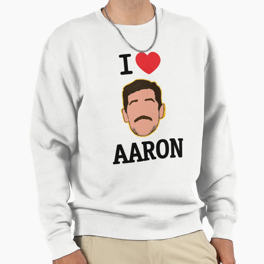 I Love Aaron Sweatshirt - Trendy Graphic for Adults - T-Shirt, Sweatshirt, Hoodie