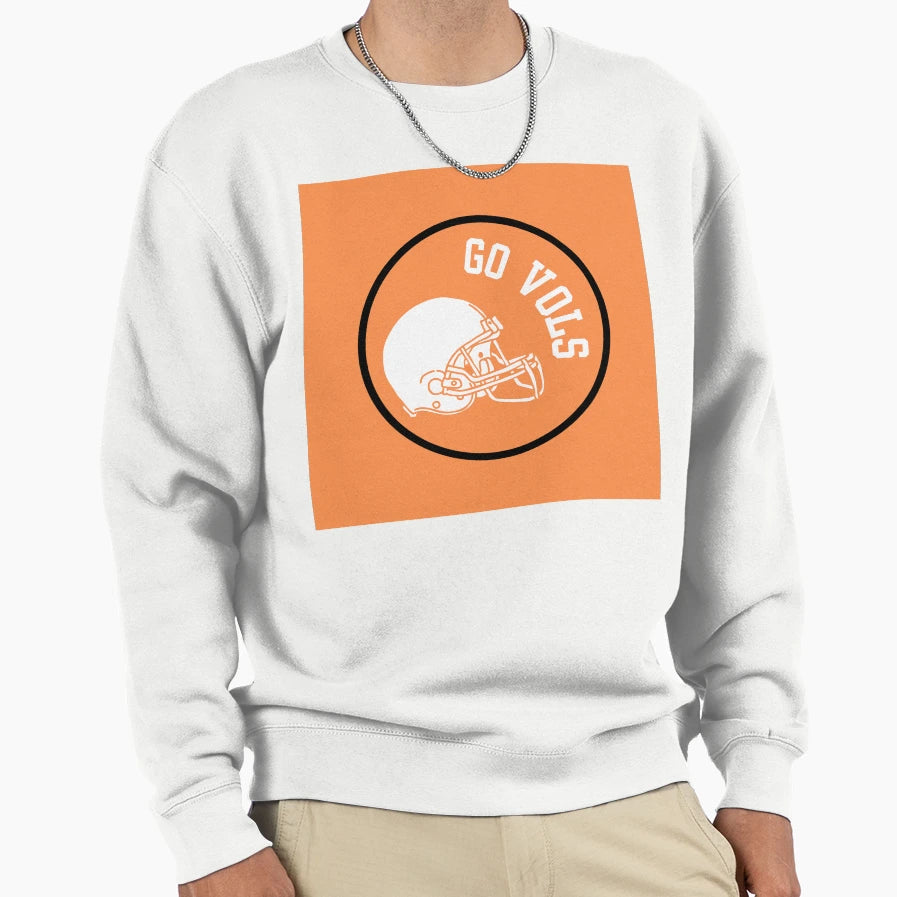 Go Vols Football Helmet University Sweatshirt - Trendy Graphic Unisex - T-Shirt, Sweatshirt, Hoodie