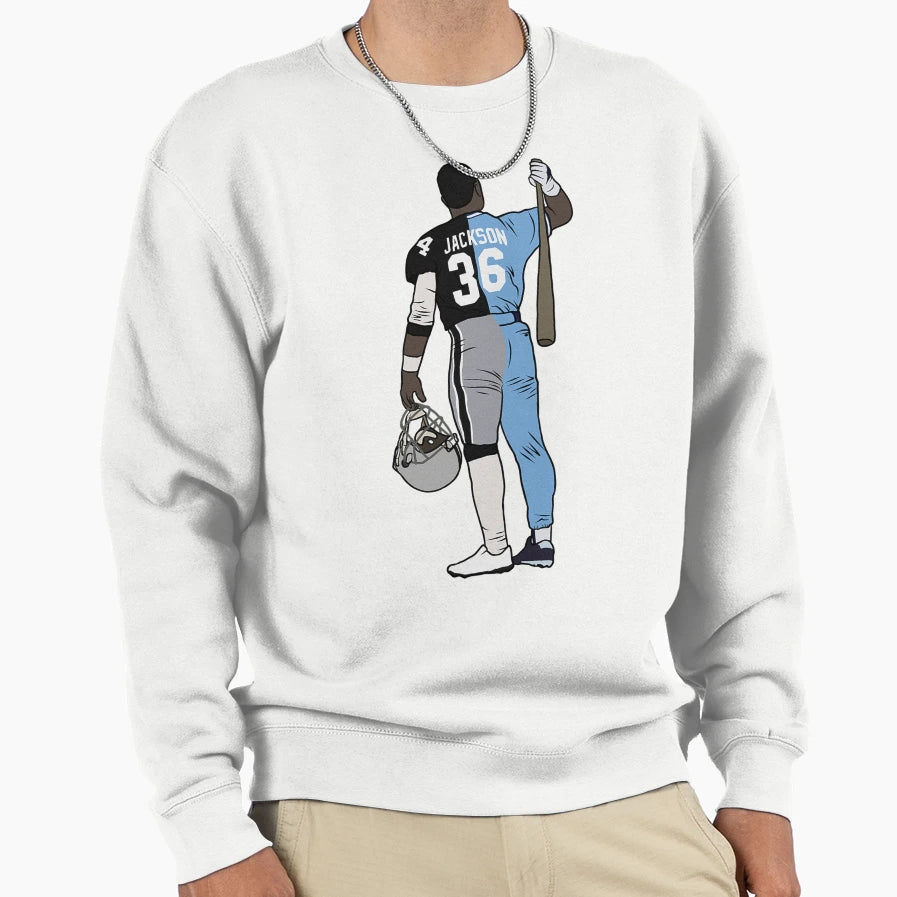 Bo Jackson Two Sport Athlete Sweatshirt - Custom Art Print Unisex - T-Shirt, Sweatshirt, Hoodie