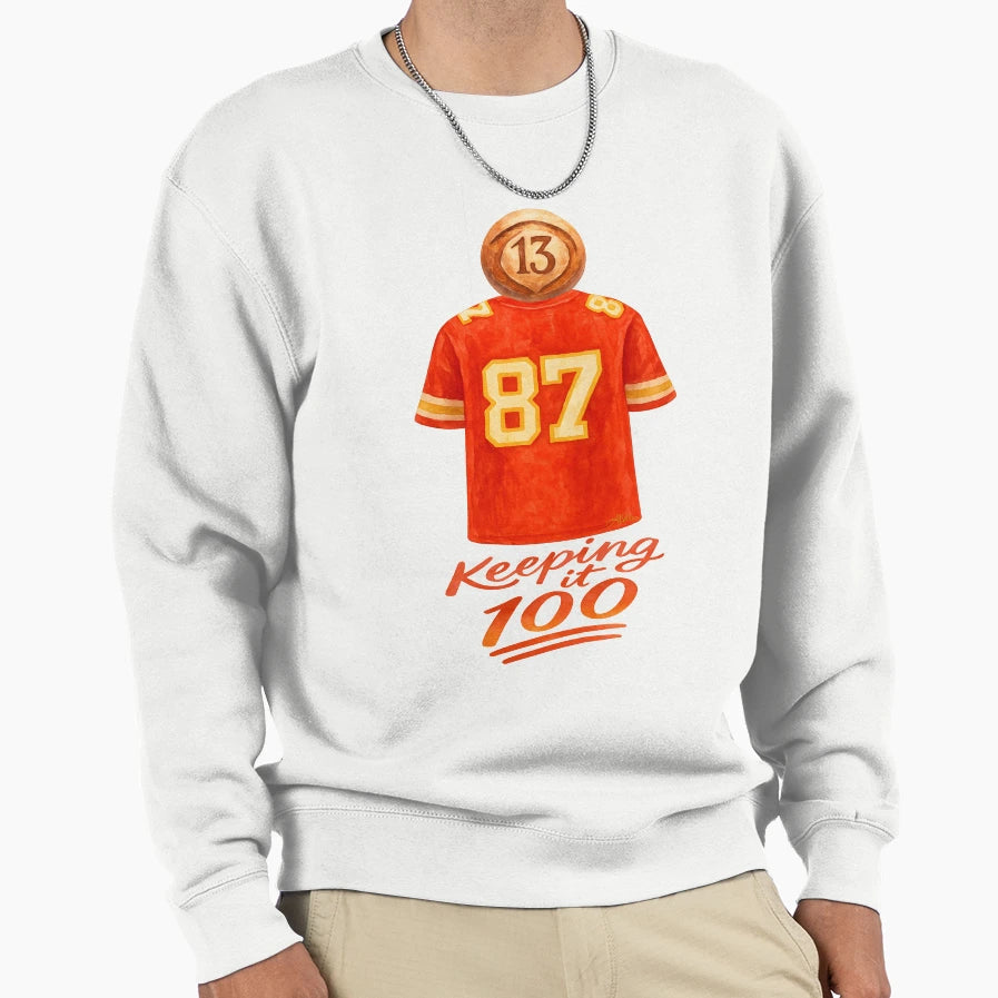 It Adds Up Keeping It 100 Sweatshirt - Novelty Apparel for Adults - T-Shirt, Sweatshirt, Hoodie