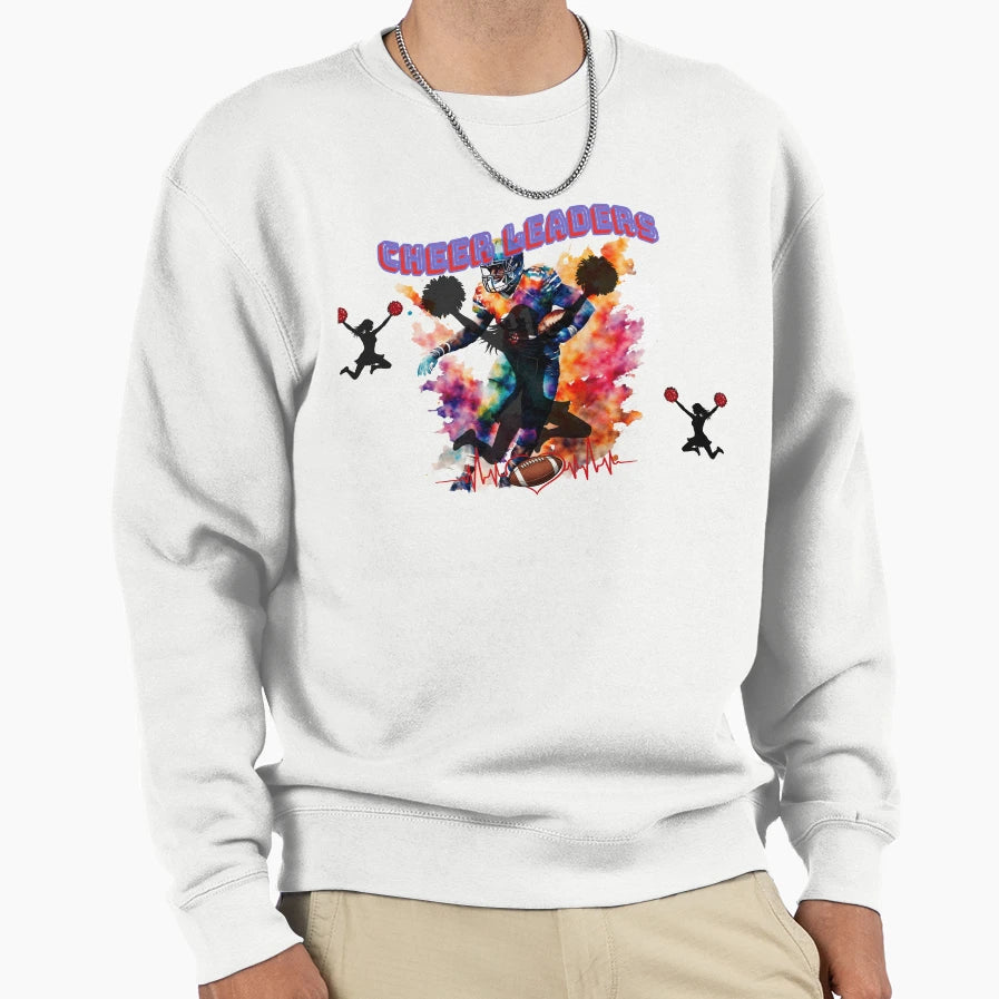 Colorful American Football Player Sweatshirt - Minimalist Print for Adults - T-Shirt, Sweatshirt, Hoodie