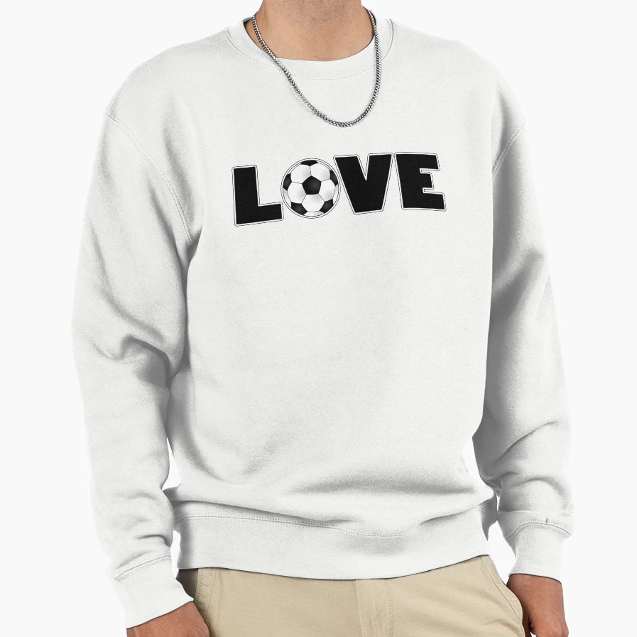 Soccer Love Sweatshirt - Minimalist Print Men Women - T-Shirt, Sweatshirt, Hoodie