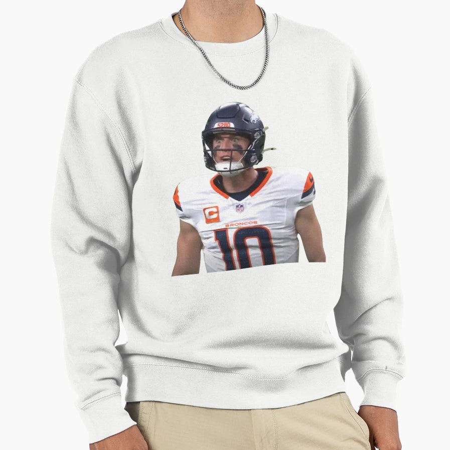 Bo Nix Crazy Eyes Sweatshirt - Minimalist Print for Adults - T-Shirt, Sweatshirt, Hoodie