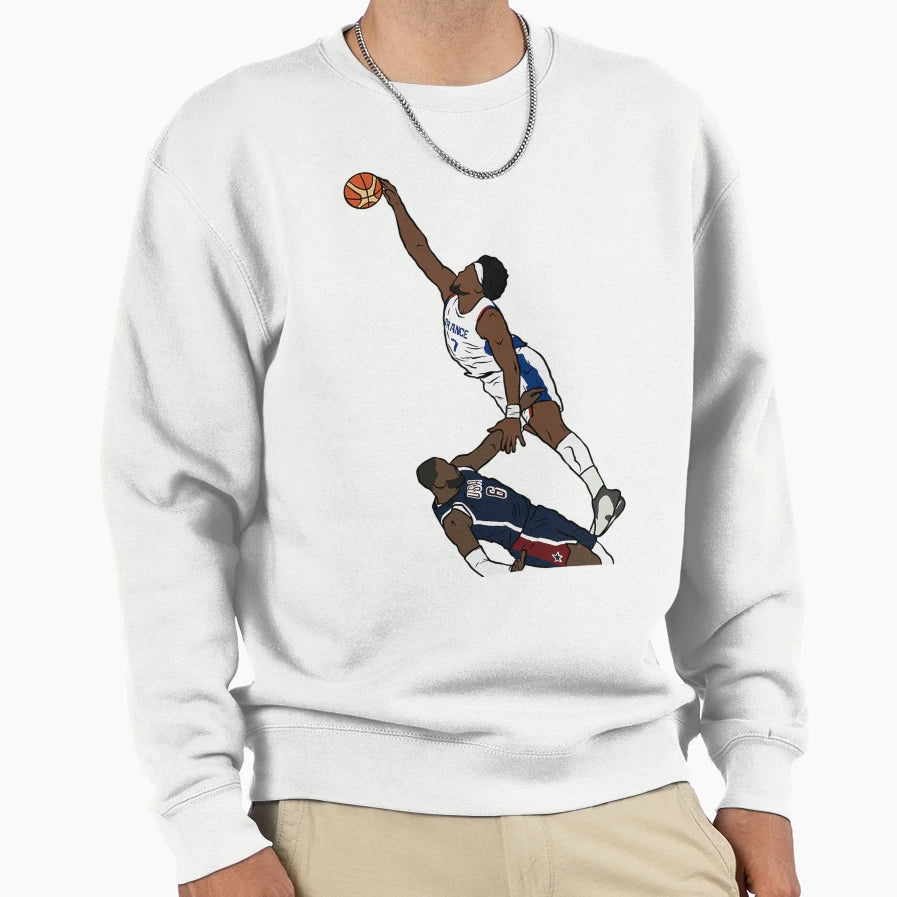 Guerschon Yabusele Dunks Lebron Sweatshirt - Novelty Apparel Unisex - T-Shirt, Sweatshirt, Hoodie