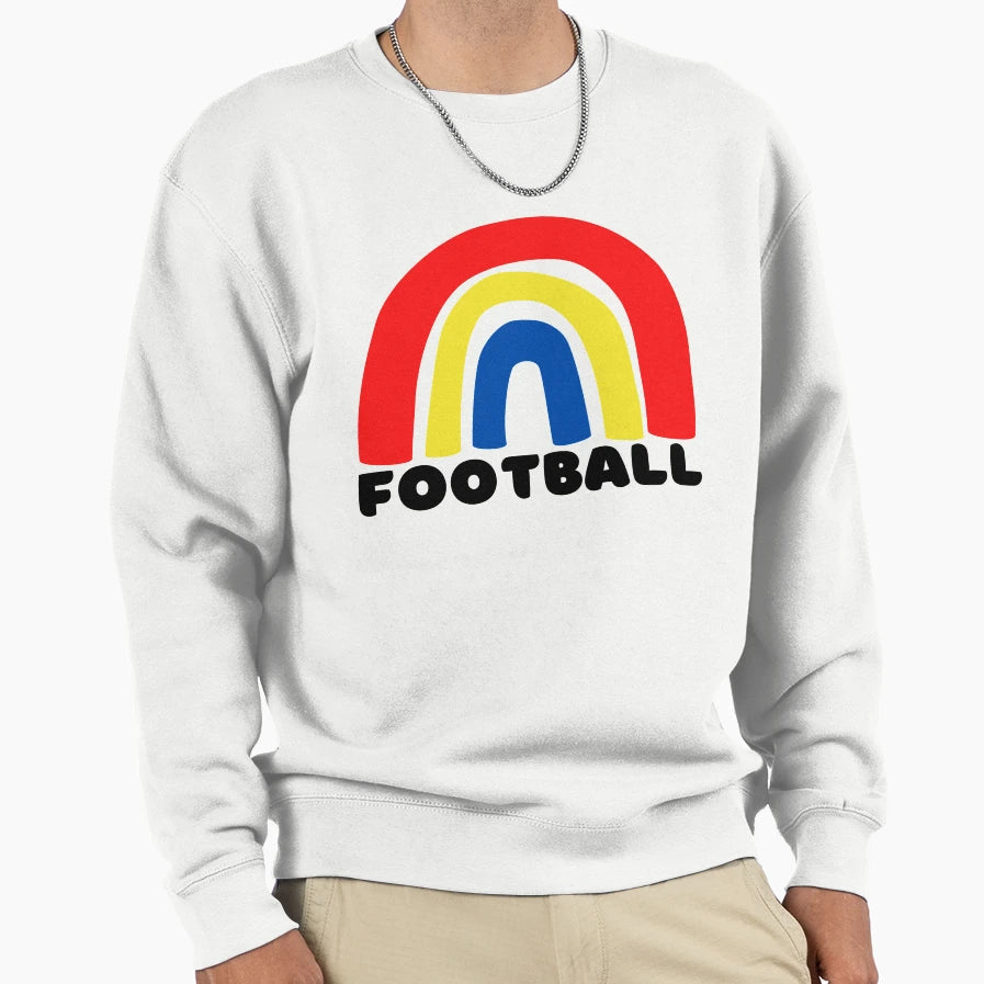 Football Rainbow Sweatshirt - Unique Graphic for Adults - T-Shirt, Sweatshirt, Hoodie