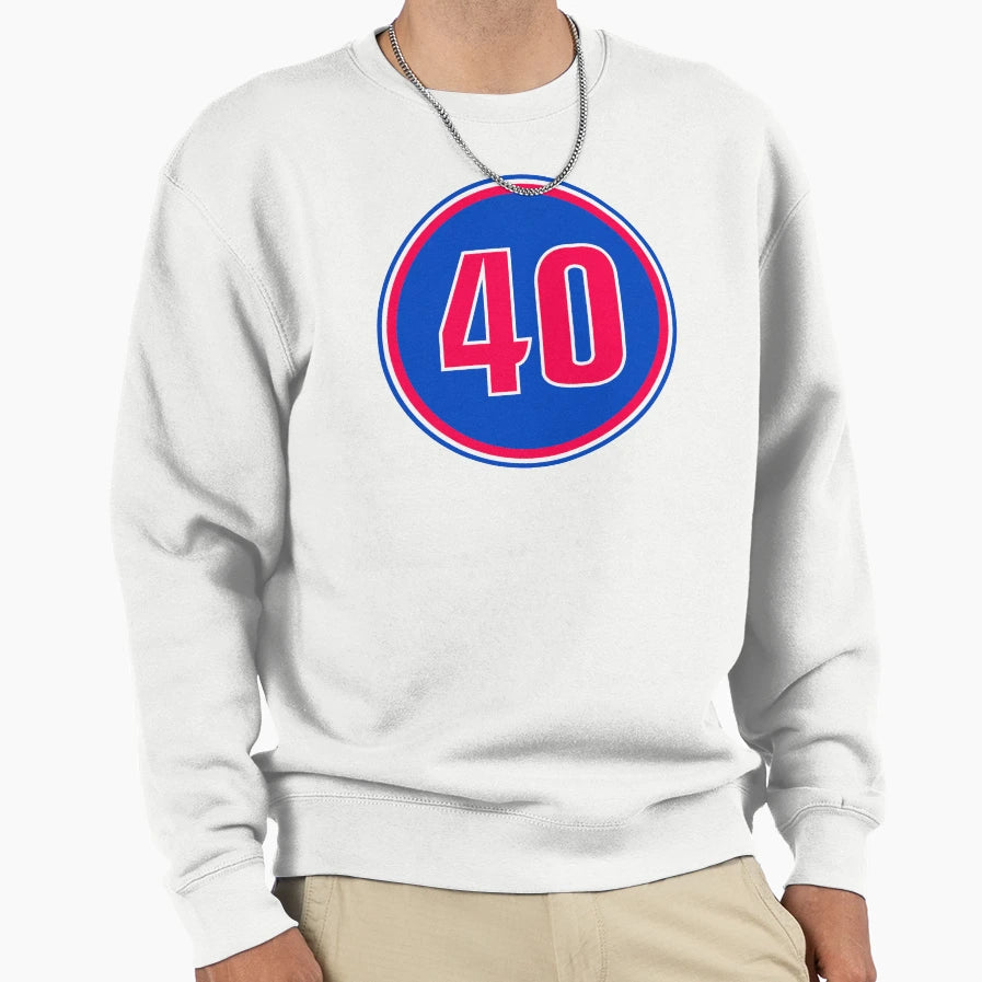 Bill Laimbeer Number 40 Jersey Sweatshirt - Fun Novelty Design Unisex - T-Shirt, Sweatshirt, Hoodie