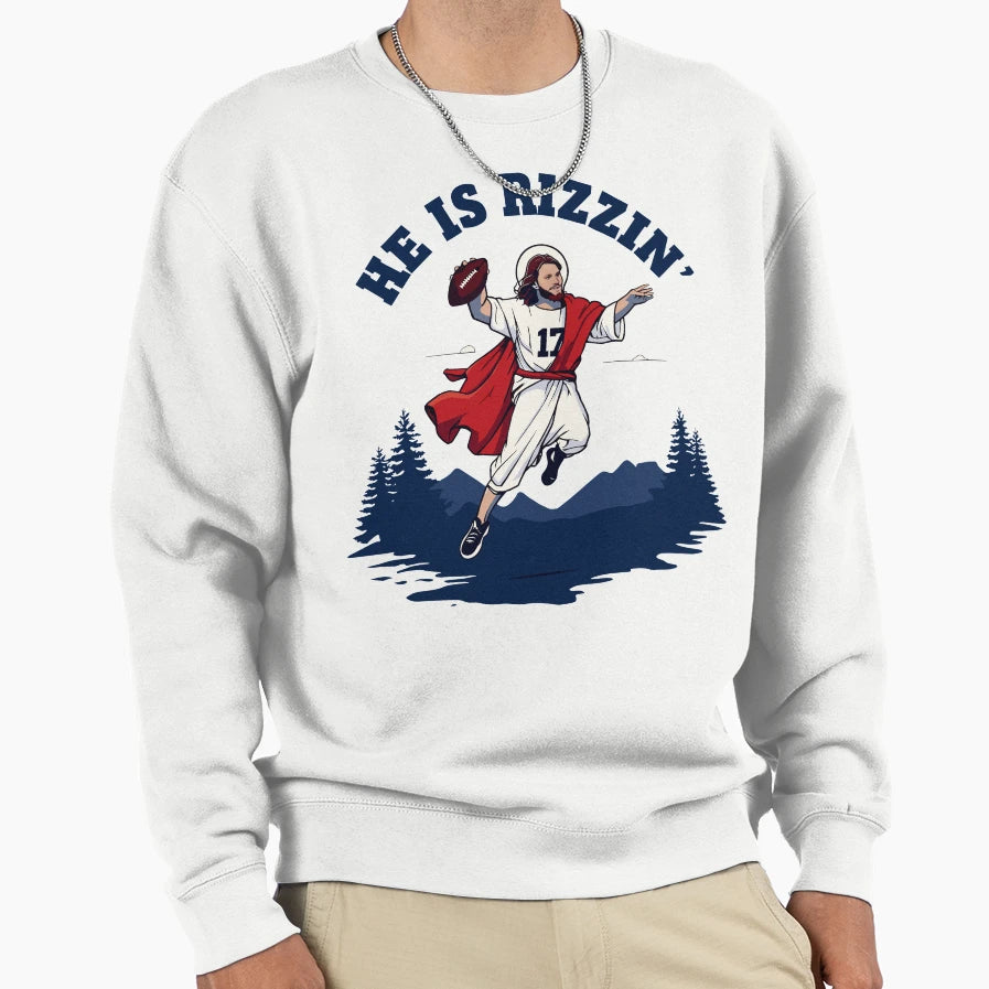 He Is Rizzin JA Sweatshirt - Casual Everyday Wear for Adults - T-Shirt, Sweatshirt, Hoodie