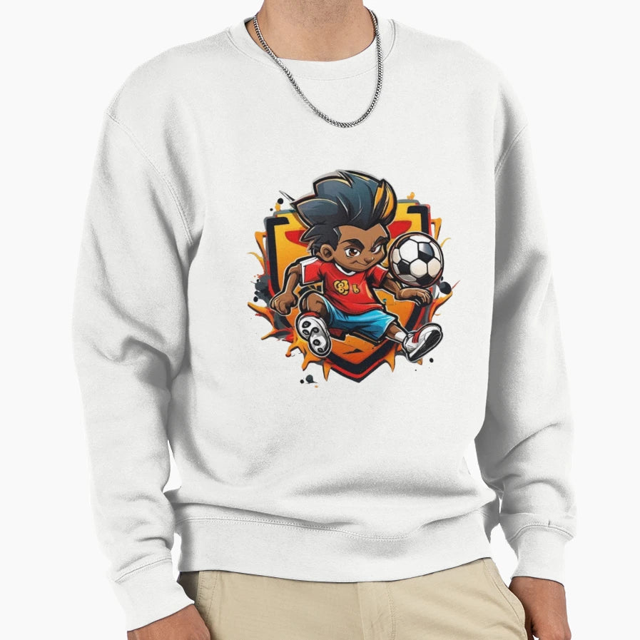 Dynamic Soccer Quest Animated Sweatshirt - Streetwear Style Men Women - T-Shirt, Sweatshirt, Hoodie