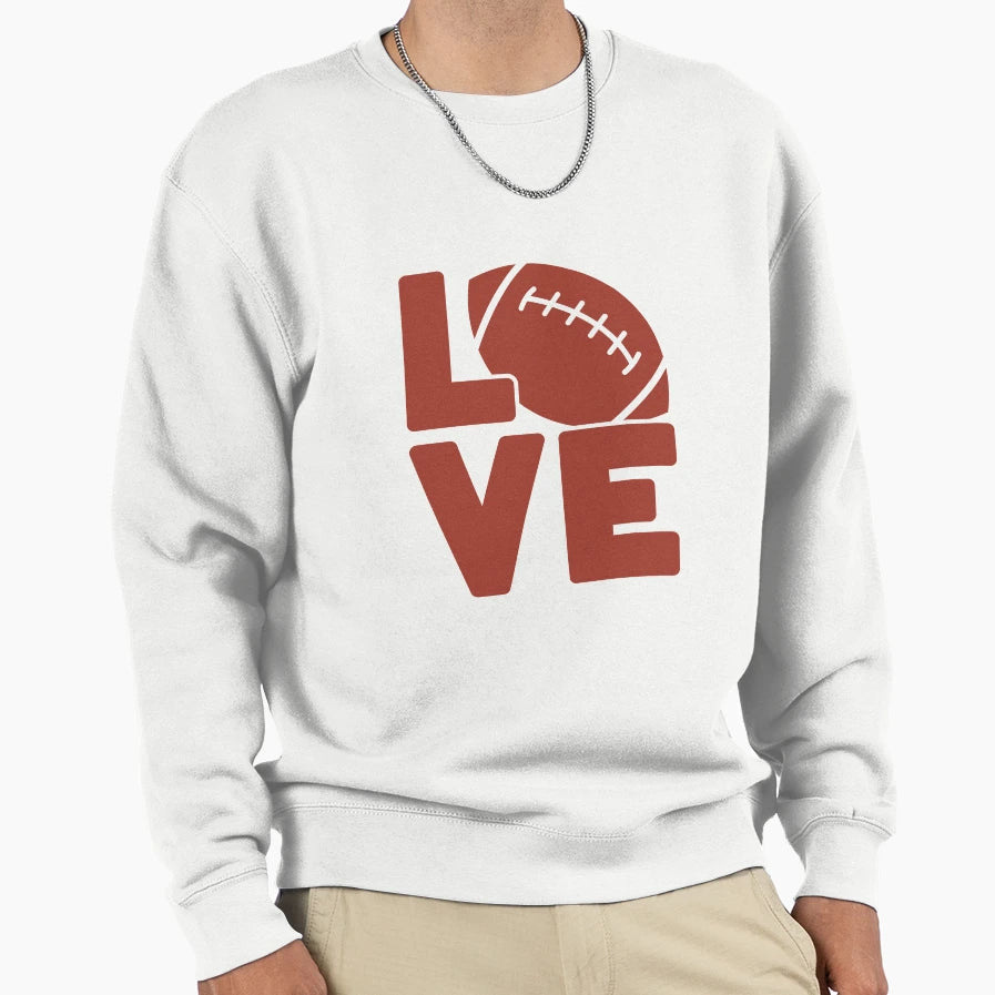 Love Football Sweatshirt - Aesthetic Graphic for Adults - T-Shirt, Sweatshirt, Hoodie